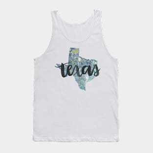 texas - calligraphy and abstract state outline Tank Top